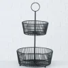 Etagere Gea in matt schwarz, 46 cm