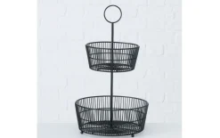 Etagere Gea in matt schwarz, 46 cm
