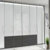 Falttürenschrank Clivo 2000, weiß/graphit