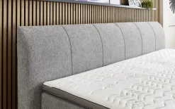 Familienboxspringbett Flint, silber, 240 x 200 cm
