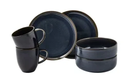 Frühstücksset Crafted Denim, 6-teilig