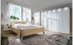 Funktionsdrehtürenschrank Loft, weiß/Bianco Eiche, 300 x 216 cm