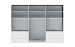 Funktionsdrehtürenschrank Loft, weiß/Bianco Eiche, 300 x 216 cm