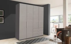 Funktionsschrank Loft, kieselgrau, 200 x 216 cm