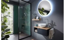 Funktionsspiegel Havanna, Rund mit umlaufendem LED-Effektlicht