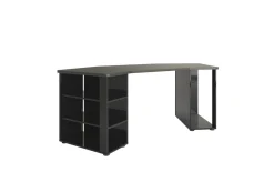Gaming-Schreibtisch Pippo, Hochglanz schwarz