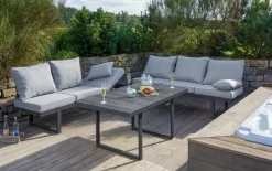 Garten-Couchtisch Bern/Keramo, grau/anthrazit