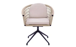 Gartendrehstuhl Riverton, anthrazit/beige