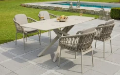 Gartenstuhl Bari, taupe/dunkelgrau, inkl. Kissen