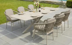 Gartenstuhl Como, anthrazit/natur