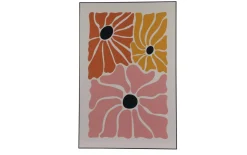 Gemälde, pink/gelb/orange, 60 x 90 x 2,5 cm