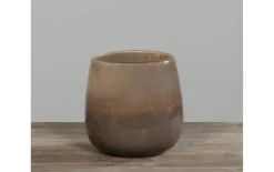 Glasvase, braun, 15 cm