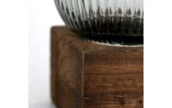 Glasvase/Windlicht, grau/braun, 12 x 31 cm