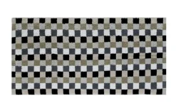 Handtuch Lifestyle Karo, kiesel, 50 x 100 cm
