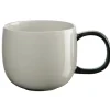 Henkelbecher Joy, Tasse grau/Henkel schwarz, 0,4 l