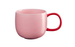 Henkelbecher Joy, Tasse rosa/Henkel rot, 0,4 l