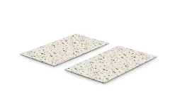 Herdabdeckplatten-Set Terrazzo, bunt, 30 x 52 cm