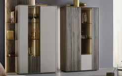 Highboard Audra, Altholzbuche/sand, links
