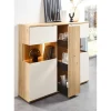 Highboard Bergen, Balkenbuche/weiß, inkl. Apothekerauszug