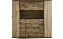 Highboard Cabana, Eiche Artisan, Eiche Ribbeck cognac Nachbildung, inkl. Korpusfrontbeleuchtung