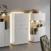 Highboard Sentino II, weiß matt lackiert