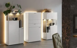 Highboard Sentino II, weiß matt lackiert