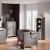 Highboard Sten, schiefergrau/Eiche massiv