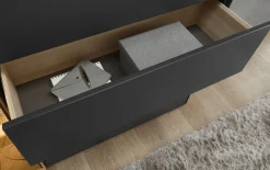 Highboard Trevio, anthrazit/Kerneiche massiv