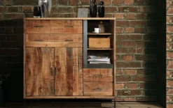 Highboard Valencia, massives Mangoholz