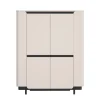 Highboard Vodol, sandfarbig/schwarz