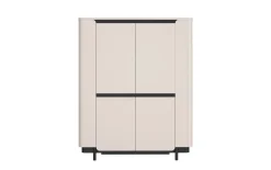 Highboard Vodol, sandfarbig/schwarz