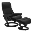Hocker zu Relaxsessel View (M), Paloma schwarz, Gestell Classic, B/H/T ca. 57 x 40 x 47 cm