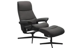 Hocker zu Ruhesessel View, dunkelgrau/schwarz
