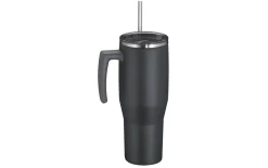Isolier-Trinkbecher Refreshing, black matt, 1,1 Liter