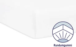 Jersey Spannbettlaken, weiß, für Babymatratzen 60 x 120 cm bis 70 x 140 cm