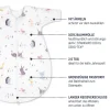 Jersey Winterschlafsack, weiß mit Motiv Crazy Animals, 62 cm