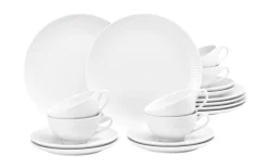 Kaffeeservice Amina, weiß, 18-teilig
