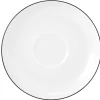 Kaffeeuntertasse Lido Black Line in weiß, 14,5 cm