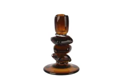 Kerzenhalter, bernstein, 16,5 cm