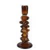 Kerzenhalter, bernstein, 26 cm