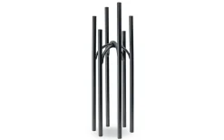 Kerzenhalter für 6 Kerzen, schwarz, 90,5 cm
