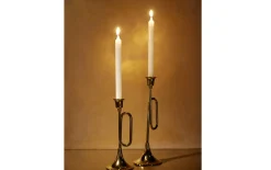 Kerzenhalter, goldfarbig, 34 cm