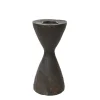 Kerzenhalter, Paulowniaholz dunkelbraun, 20 cm