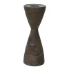 Kerzenhalter, Paulowniaholz dunkelbraun, 26 cm
