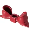 Kerzenleuchter Bow, rot, 5,2 cm