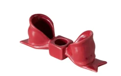 Kerzenleuchter Bow, rot, 5,2 cm