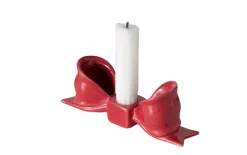 Kerzenleuchter Bow, rot, 5,2 cm