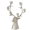 Kerzenleuchter Theodor Hirsch, Aluminium vernickelt, silber, 40 cm