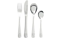 Kinderbesteckset Hoftiere, silber, 4-teilig