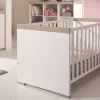 Kinderbett Kira, kreideweiß/Eiche-Nautik-Nachbildung
